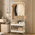Porte manteau design métallique blanc crème