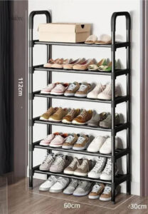 Meuble porte-manteau avec 6 étagères pour chaussures