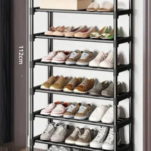 Meuble porte-manteau avec 6 étagères pour chaussures