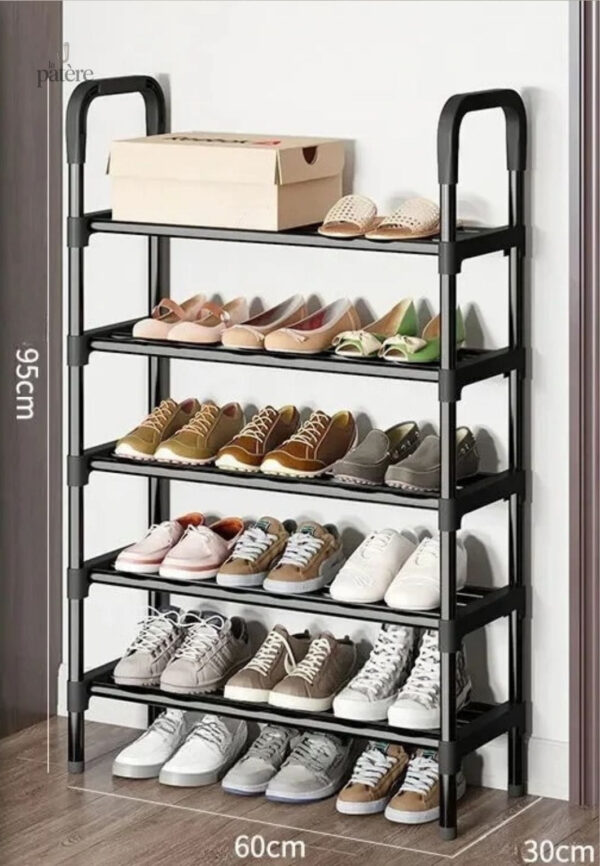 multilaye-metal-shoe-rack-organizer-5-tier-shoes-organize-uptty8-1 Meuble porte manteau et chaussures 5 étagères