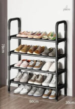 Meuble porte-manteau et chaussures avec 4 étagères intégrées
