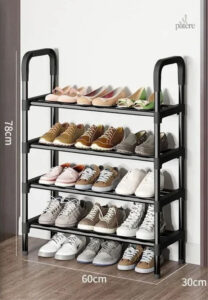Meuble porte-manteau et chaussures avec 4 étagères intégrées