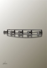 Porte manteau mural gris Cinq point design moderne
