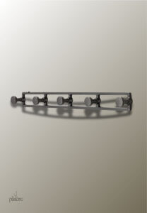 Porte manteau mural gris Cinq point design moderne