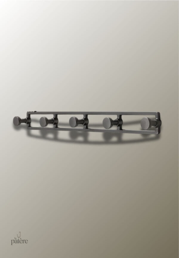 naierdi-wall-hanging-single-hook-zinc-alloy-5-double-hang-2jjkev-1 Porte manteau mural gris Cinq point design moderne