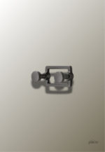 Porte manteau mural double point gris