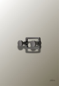 Porte manteau mural double point gris