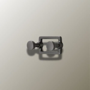 Porte manteau mural double point gris