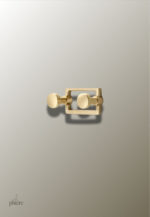 Porte manteau mural double point doré élégant et fonctionnel