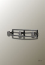 Porte manteau mural gris triple point design moderne