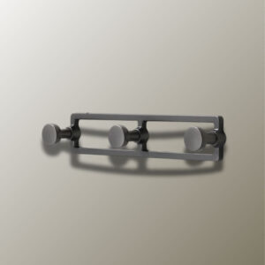 Porte manteau mural gris triple point design moderne