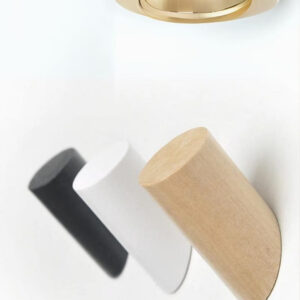 Patère porte manteau en bois blanc au design moderne et épuré