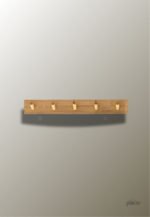 Porte manteau mural en bois avec 5 picots pratiques