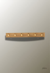 Porte manteau mural en bois avec 6 picots pour un rangement pratique