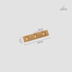 Accessoire mural en bois, 3 picots pour suspendre vêtements