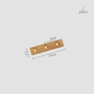 Accessoire mural en bois, 3 picots pour suspendre vêtements