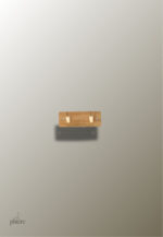 Porte manteau mural en bois avec 2 picots