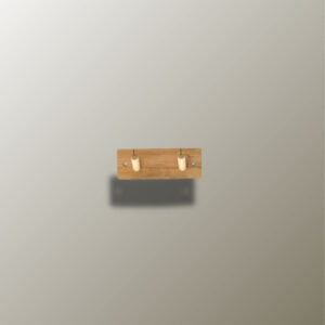 Porte manteau mural en bois avec 2 picots