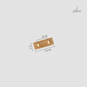 Porte manteau en bois, 2 picots pour un rangement efficace