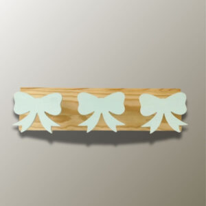 Porte manteau mural enfant nœud papillon vert