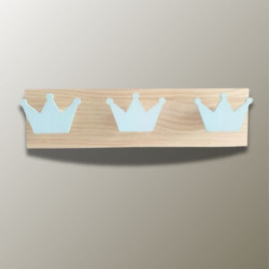 Porte manteau mural enfant Couronne Bleue