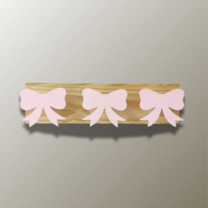 Porte manteau mural enfant Nœud papillon Rose