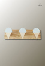 Porte manteau mural enfant Glace Bleu triple