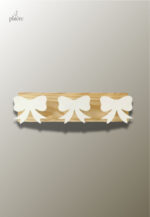 Porte manteau mural enfant Nœud papillon blanc