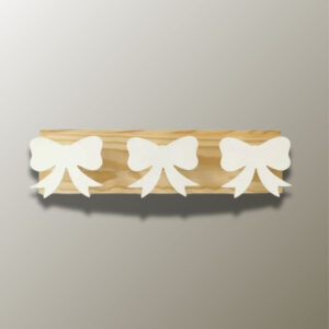 Porte manteau mural enfant Nœud papillon blanc
