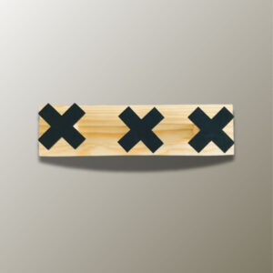 Porte manteau mural enfant triple Croix en bois