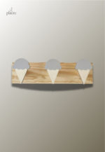 Porte manteau mural enfant triple Glace Grise