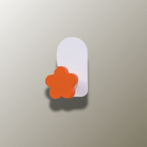 Patère porte manteau Fleur orange pour enfant