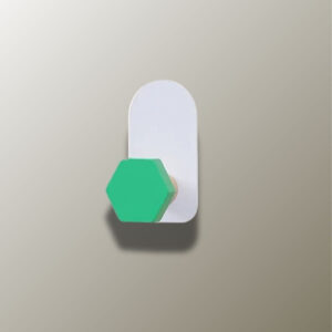 Patère porte manteau hexagonale verte pour enfant
