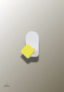 Patère porte manteau Losange jaune pour enfant