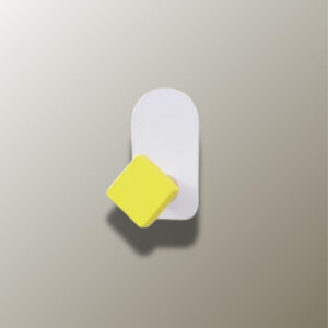 Patère porte manteau Losange jaune pour enfant
