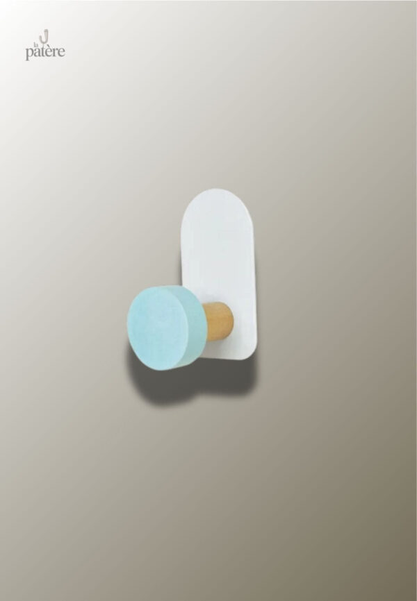 nordic-wood-wall-decorative-hanger-hooks-punching-free-be-lz6kru-1 Patère porte-manteau enfant bleu ciel