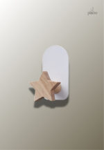 Patère porte manteau étoile en bois pour enfant
