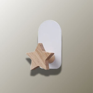 Patère porte manteau étoile en bois pour enfant