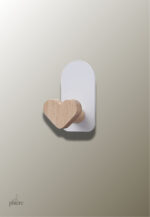 Patère porte manteau Cœur en bois pour enfant