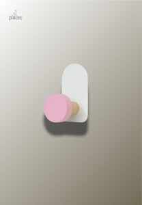Patère porte manteau enfant Point rose