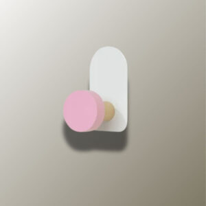Patère porte manteau enfant Point rose