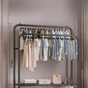 Meuble porte manteau chaussure noir sur roulettes