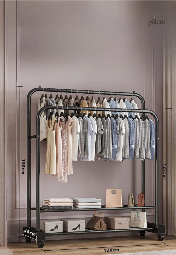 office-chairs-coat-shelves-shoe-storage-unit-standing-coa-cf0ont-1 Meuble porte manteau chaussure noir sur roulettes