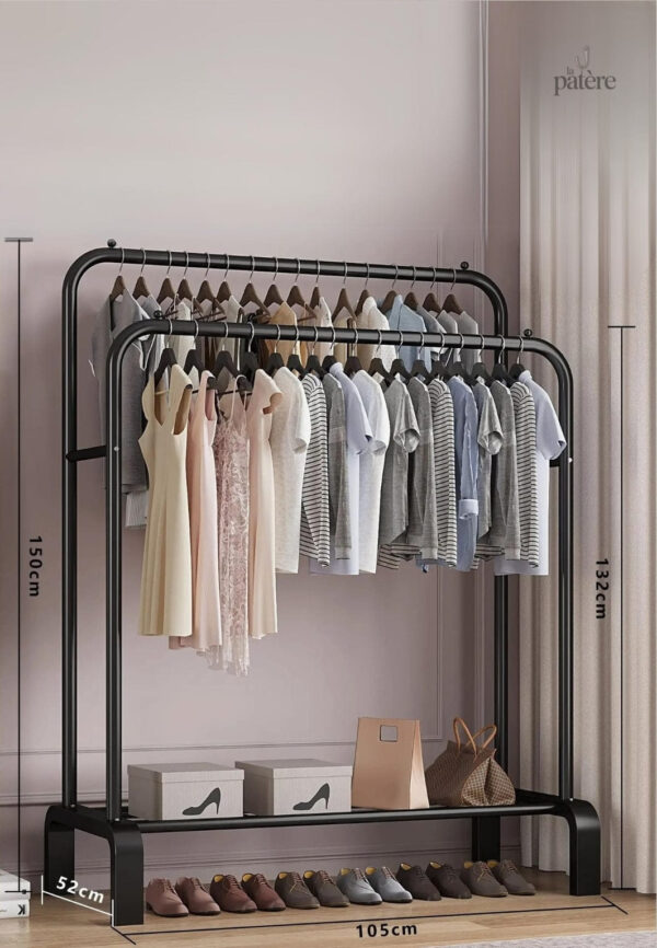 Meuble porte-manteau et chaussures noir fixe moyen