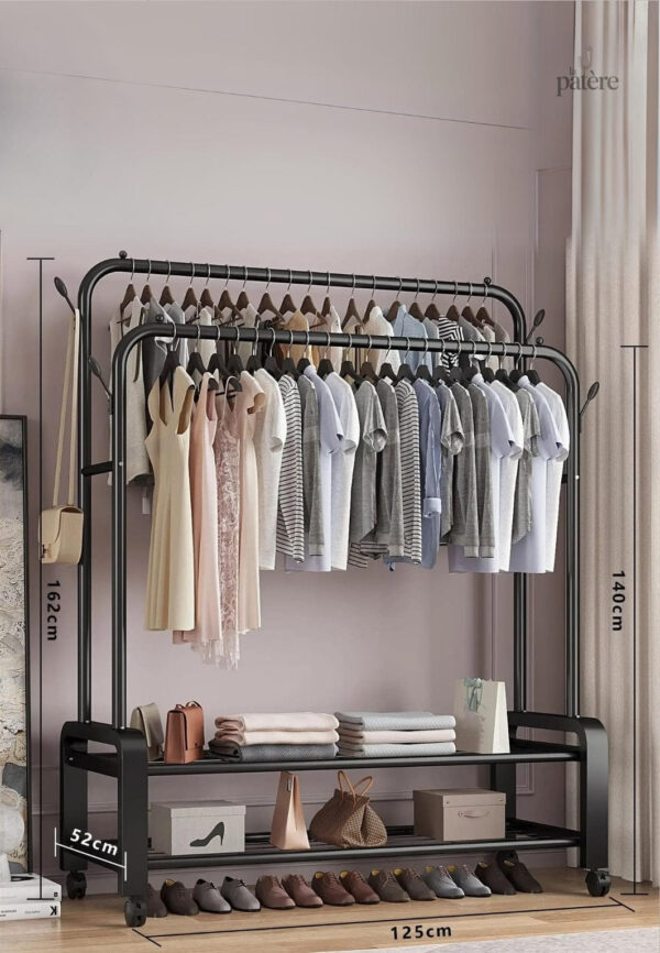 Meuble porte manteau et chaussures noir grand dressing fixe