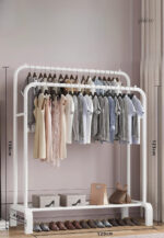 Meuble porte manteau chaussure fixe blanc