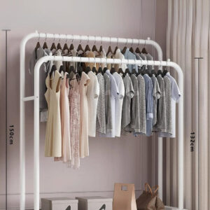 Meuble porte-manteau et chaussures blanc fixe