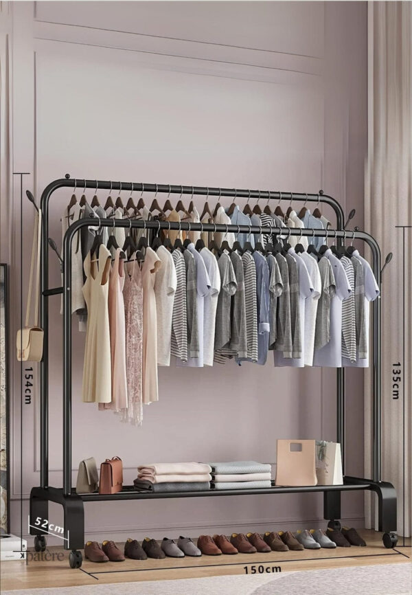 office-chairs-coat-shelves-shoe-storage-unit-standing-coa-dci6k5-1 Meuble porte manteau sur roulettes noir