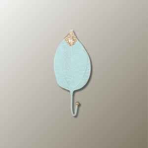 Patère porte manteau Feuille d'Automne Bleue