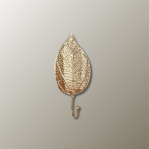 Patère porte manteau Feuille d'Automne Dorée élégante